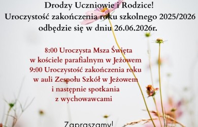ZAKOŃCZENIE ROKU SZKOLNEGO