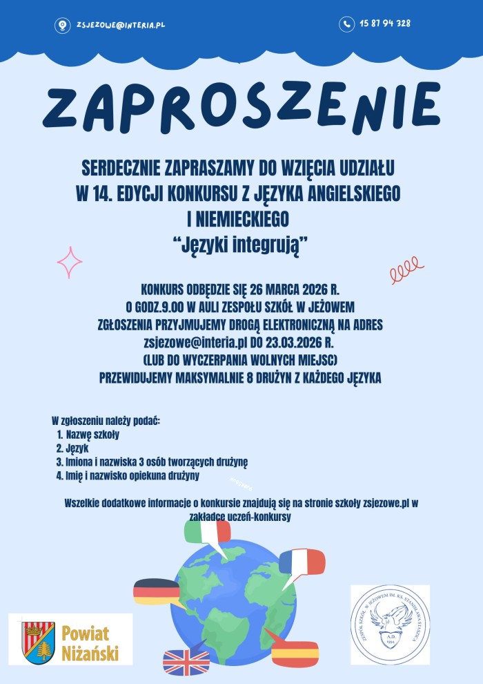 Zaproszenie do udziału w Konkursie Języków Obcych 