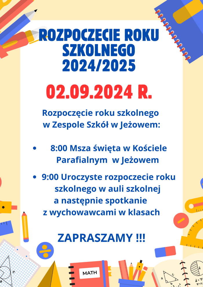 Rozpoczęcie roku szkolnego 2024/2025